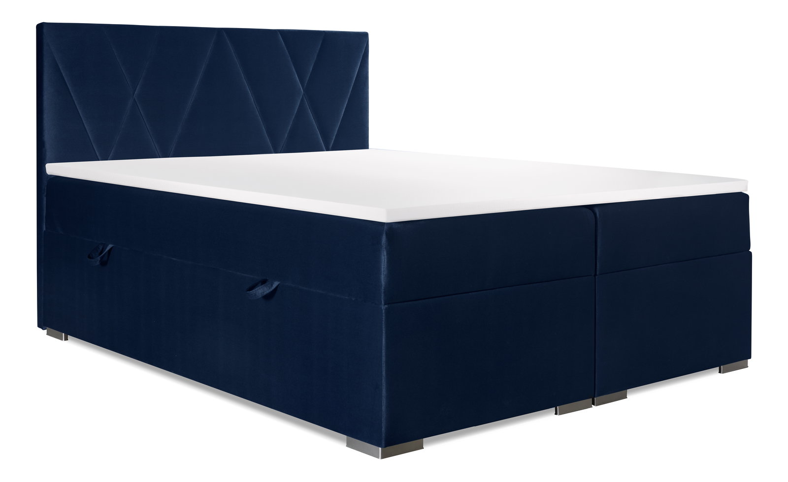 Boxspring postel 180 cm Lanarra (tmavě modrá) (s úložným prostorem)