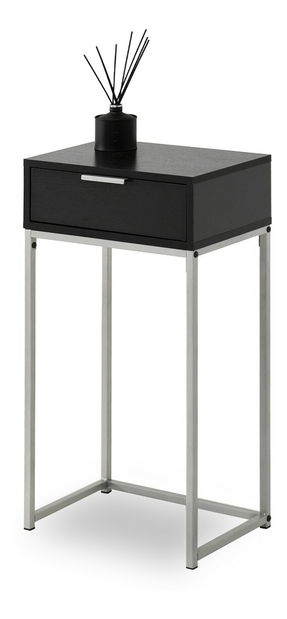 Konzolový stolek Norma S (černé dřevo + chromová matný)