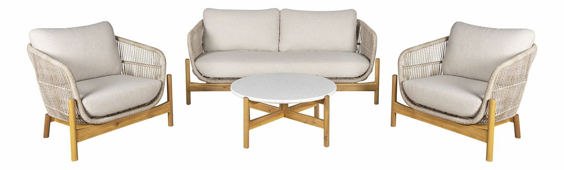 Zahradní set Taleria 4 (hnědá + béžová)