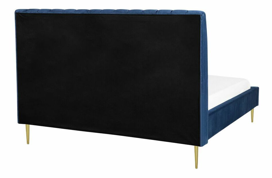 Manželská postel 160 cm MASALA (s roštem) (modrá)