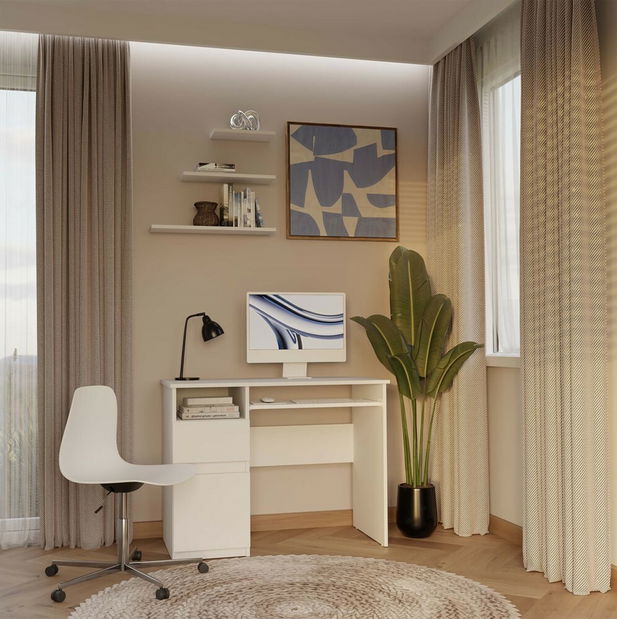 PC stolek Promovera 1 (bílá) (L)