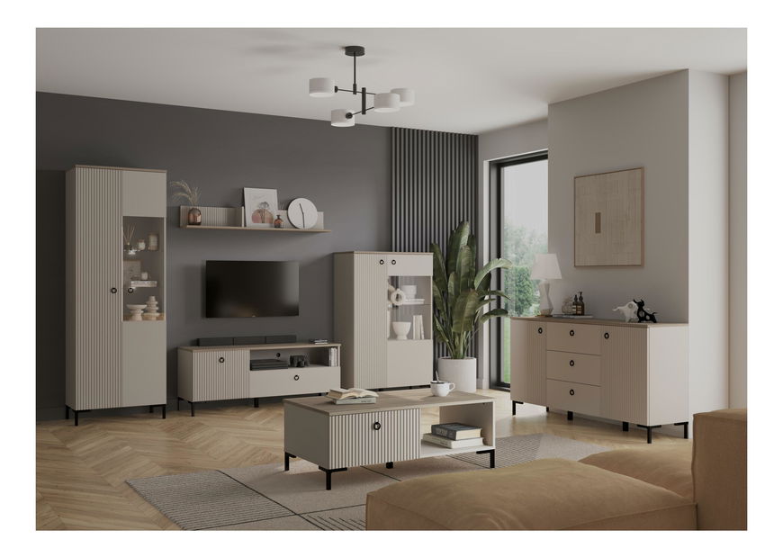 Obývací pokoj Demandaron 1 (taupe + dub silverjack)