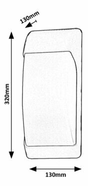 Venkovní nástěnné svítidlo Opole (bílá + matná černá)