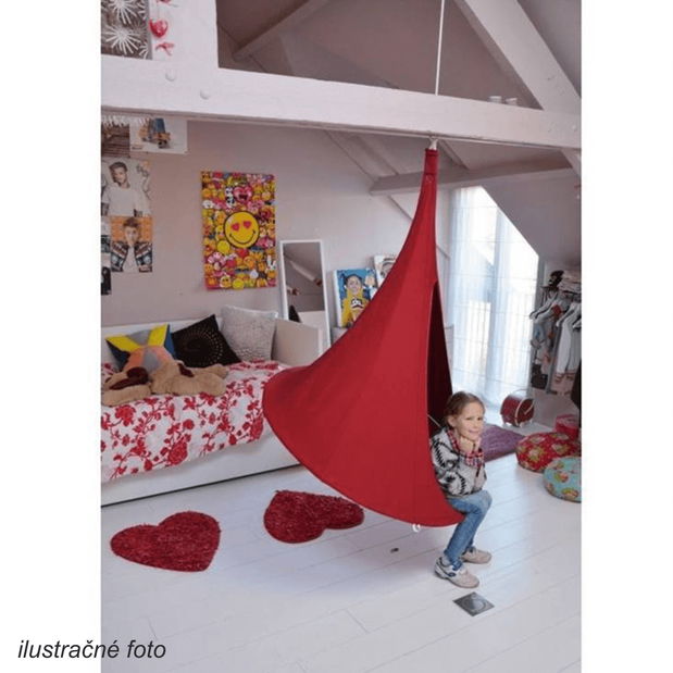 Závěsné houpací křeslo Klarina (červená) (střední)