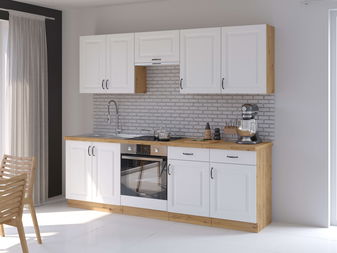 Dolní kuchyňská skříňka Sheila 80 D 3S BB (dub artisan + bilá)