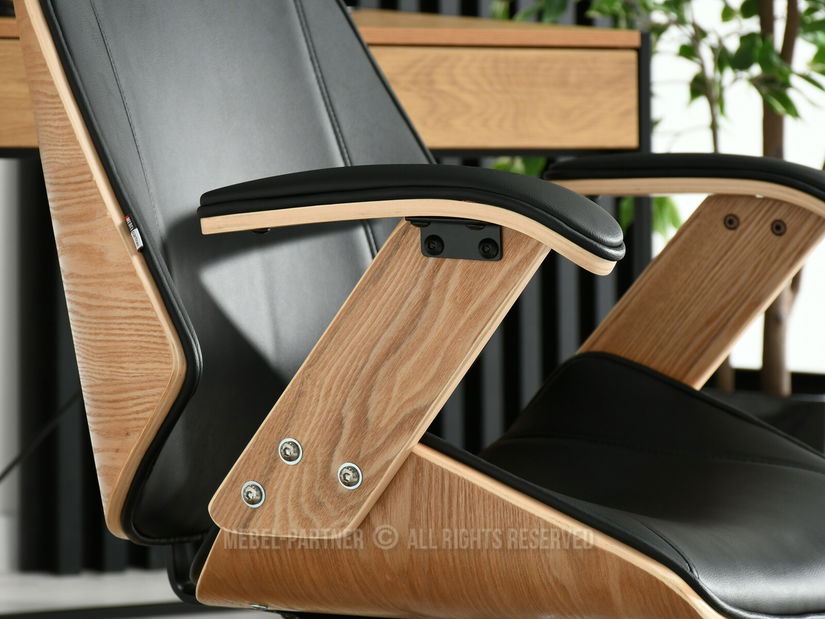 Křeslo Franc (dub černý + chromová)