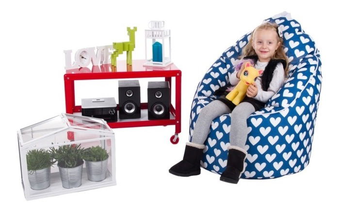 Sedací vak Cocco XXL (modrá + bílá)