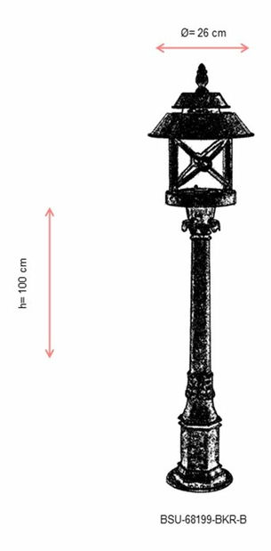 Venkovní podlahové svítidlo Delta (hnědá)