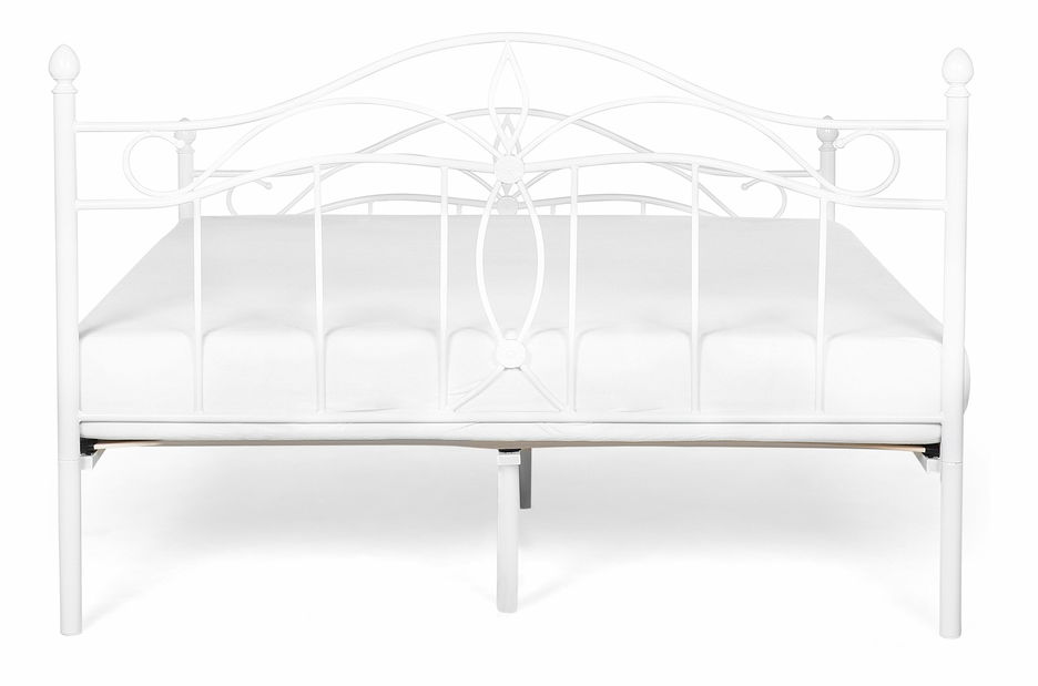 Manželská postel 180 cm ANTALIA (s roštem) (bílá) *výprodej