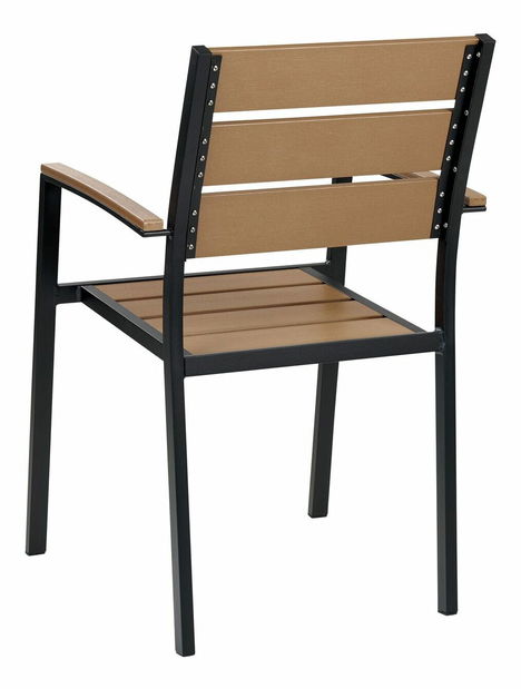 Set 6 ks zahradních židlí Valero (světlé dřevo)