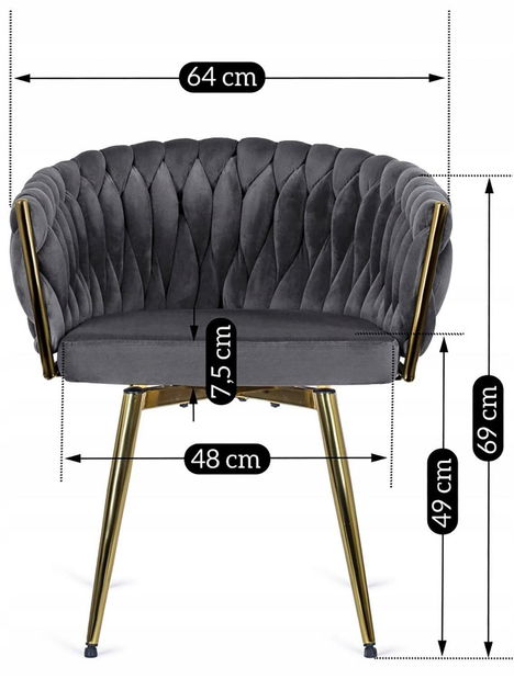 Jídelní židle Rebeldes (šedá)