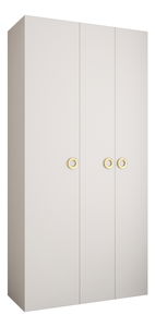 Šatní skříň 120 cm Carmela 50-1 (bílá + zlatá)