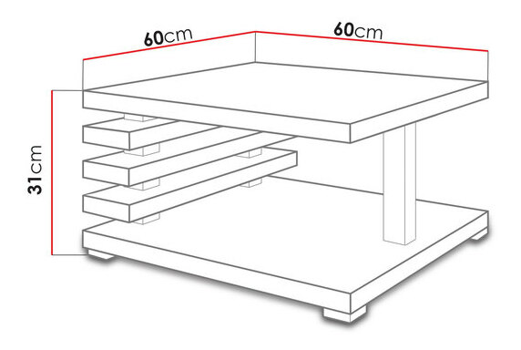 Konferenční stolek Koramo (bílá)