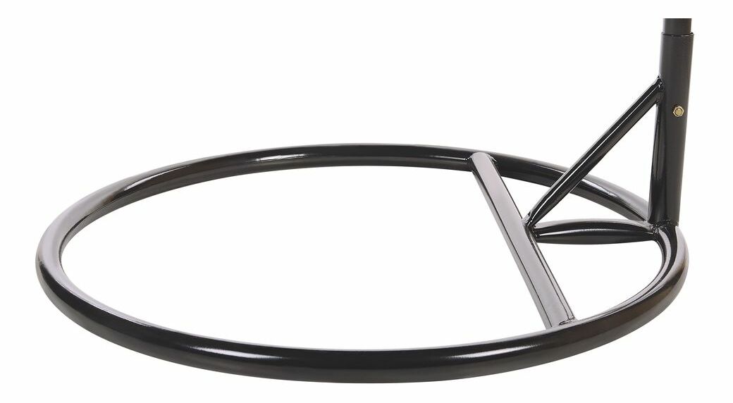 Závěsné křeslo se stojanem PINOGRO (polyratan) (šedá)