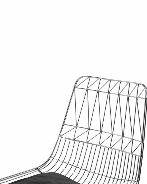 Set 2ks. barových židlí Pesto (stříbrná)