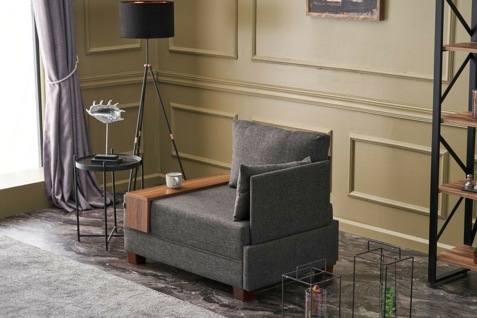 Křeslo Flaj (antracit) (P)