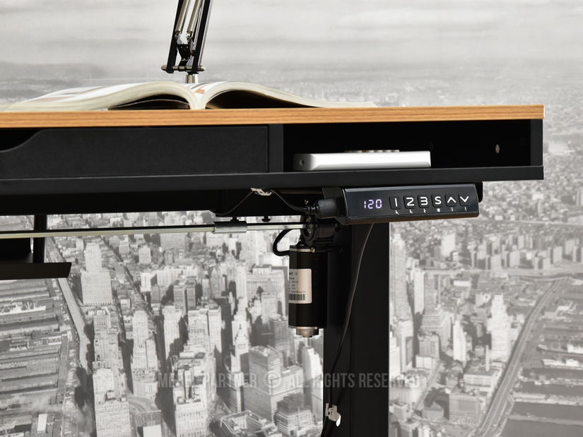 PC stolek Osto 120 (dub černý + černá)