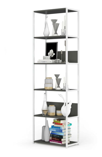 Regál Loriana III (bílá + šedá)