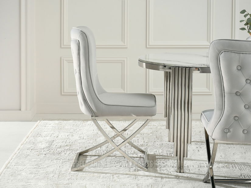 Židle Noah (šedá + chromová)