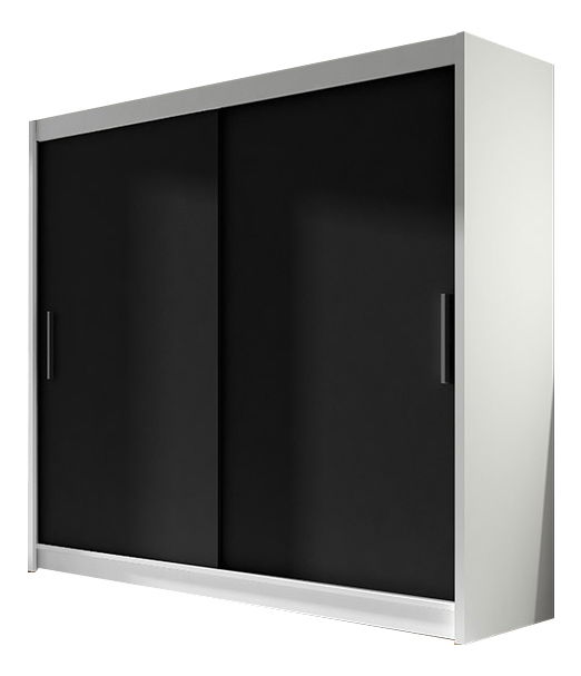 Šatní skříň Baker (bílá + černá)