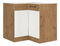 Rohová dolní kuchyňská skříňka Virion 90 x 90 ND 2F BB (dub lancelot + lesk bílý)