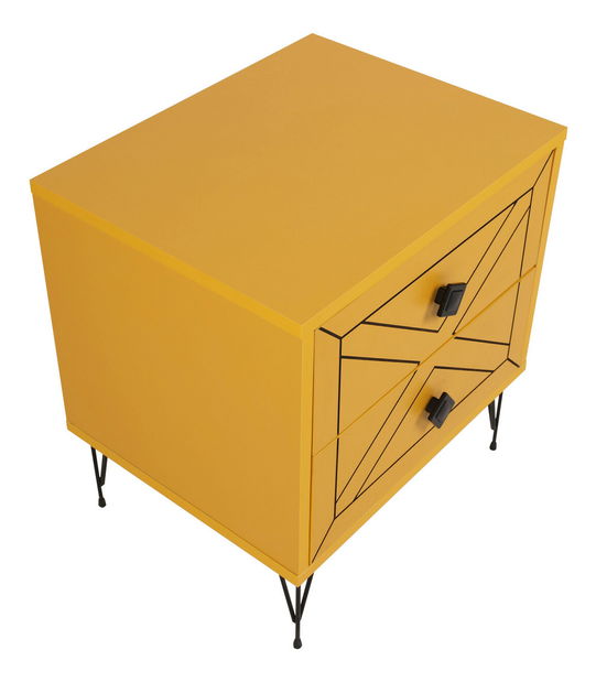 Noční stolek Luana (žlutá)