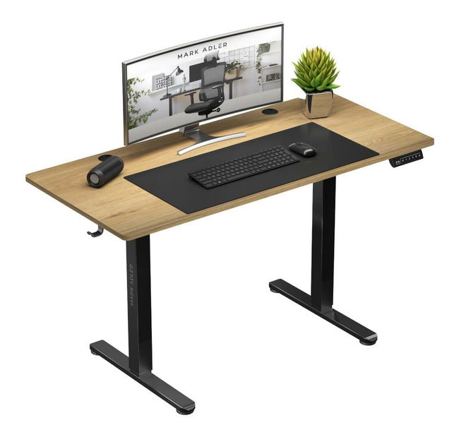 Elektricky nastavitelný PC stolek Legend 7.0 (černá + dřevo)