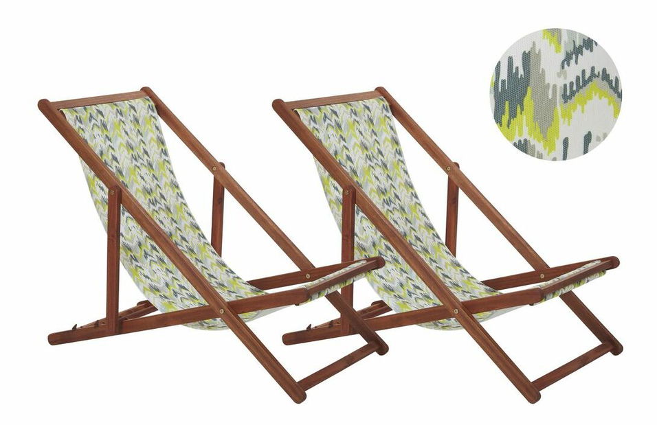 Set 2ks. zahradních lehátko Anizo (žlutá)