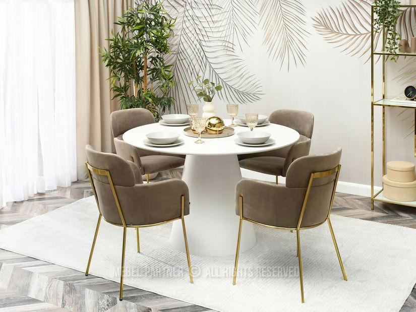 Židle Baggie K (béžová + zlatá)