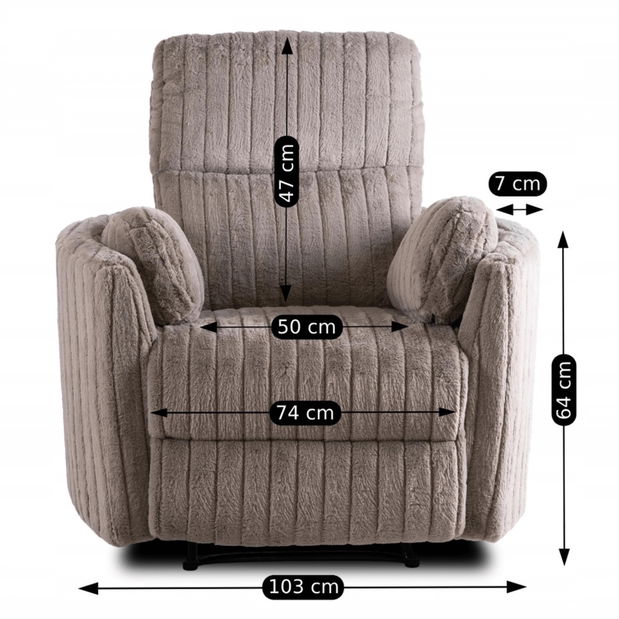 Polohovací křeslo Reunirse (šedá)