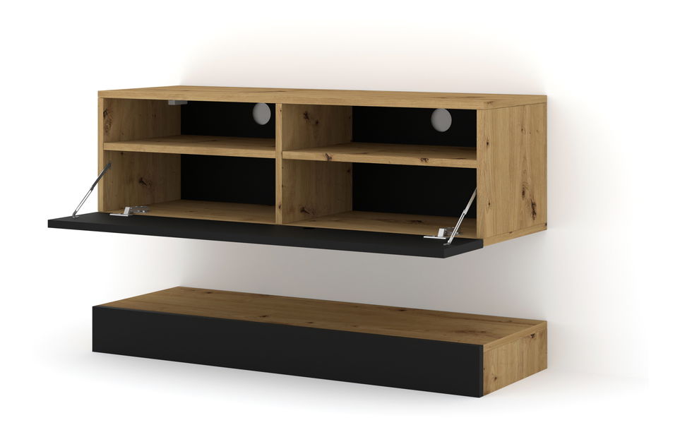 TV stolek/skříňka Dual 100 (dub artisan + černá)