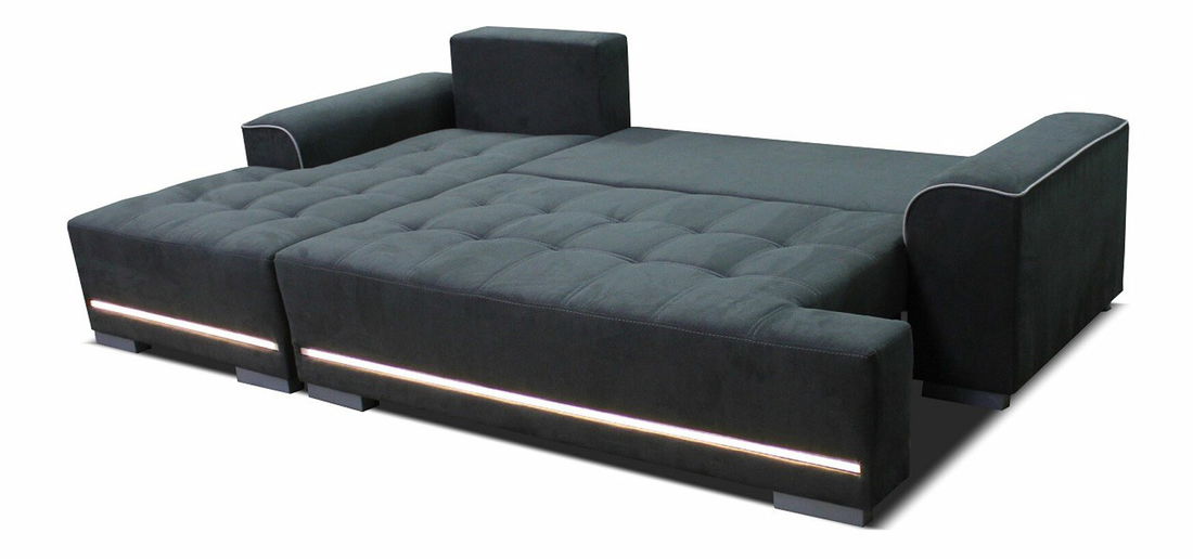 Rohová sedací souprava Opal L+2F šedá (L) (s osvětlením)