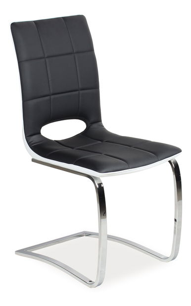 Jídelní židle Jacquelin (ekokůže černá + bílá)