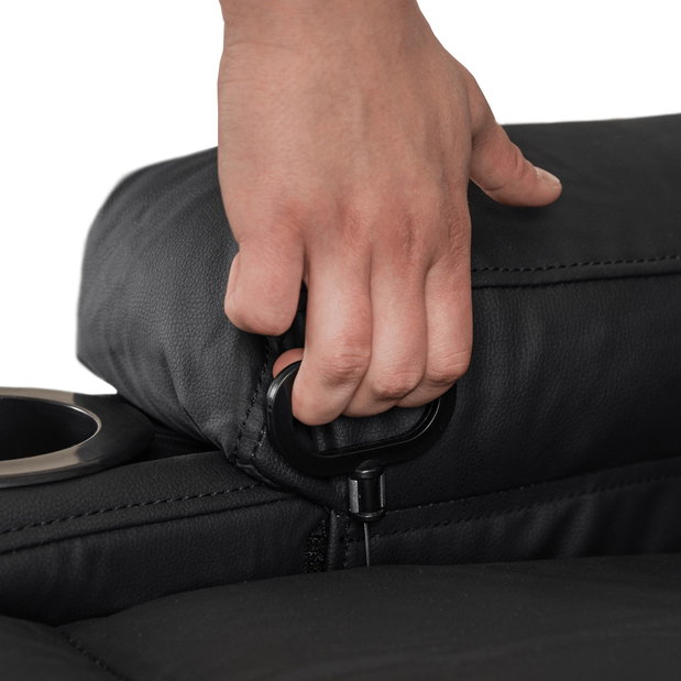  Masážní křeslo Banesto (černá ekokůže)