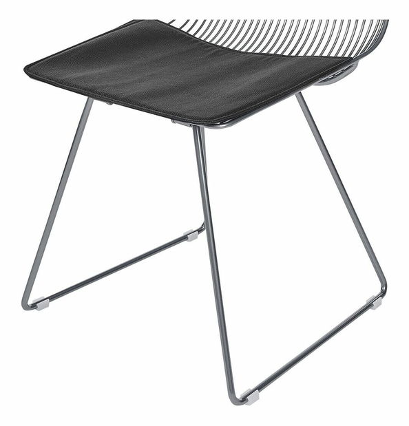 Set 2 ks jídelních židlí Bricio (stříbrná)