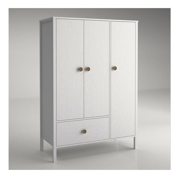 Šatní skříň Franc 67 (bílé dřevo)