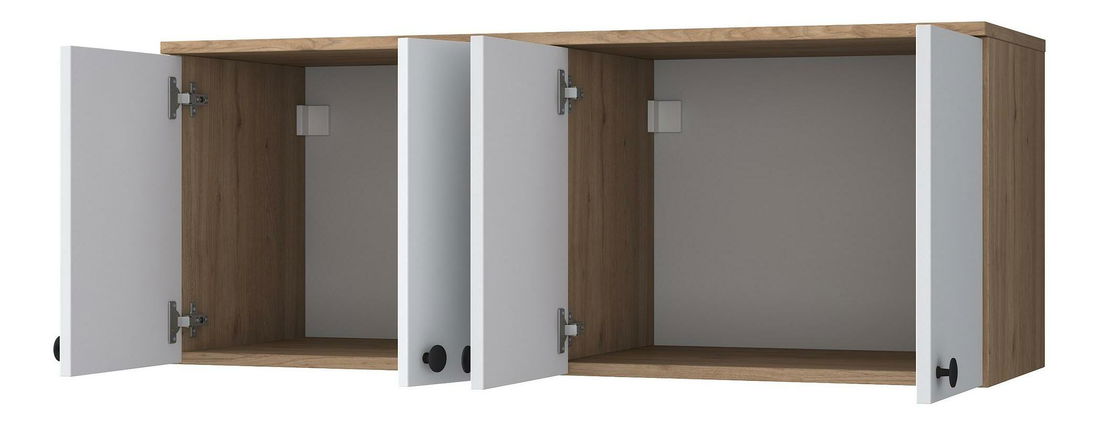 Závěsná skříňka Bivake 1 (ořech + bílá)