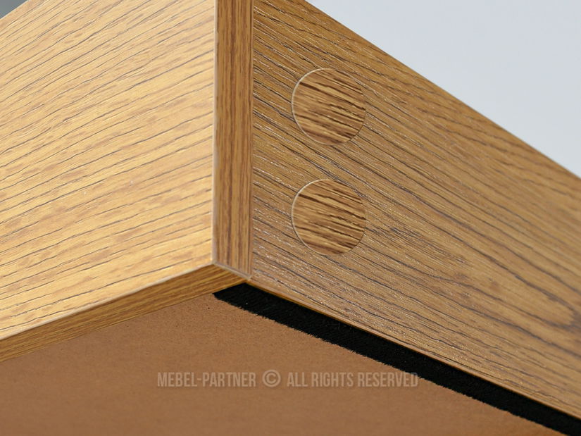 Noční stolek Torry (dub + černá)