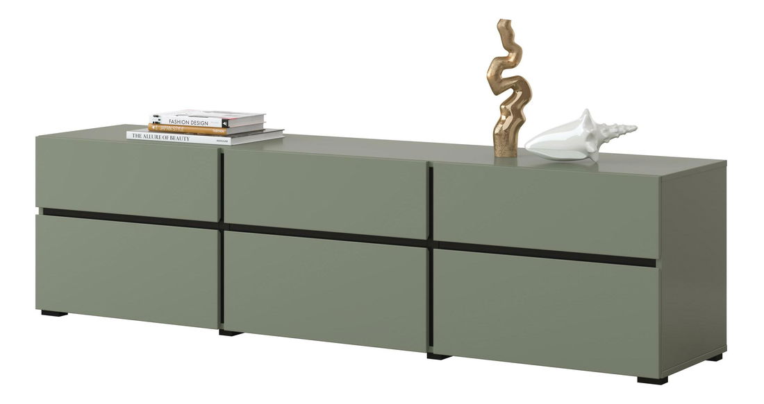 TV stolek/skříňka Crossroad G41 (borovice zelená + černá)