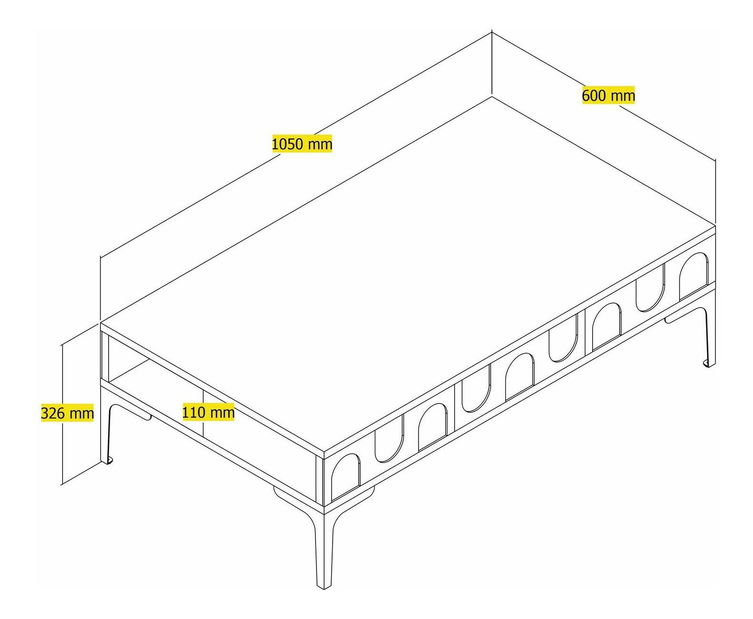 Konferenční stolek Bipemu 1 (bílá + černá)