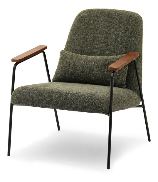 Křeslo Elba (zelená + ořech)