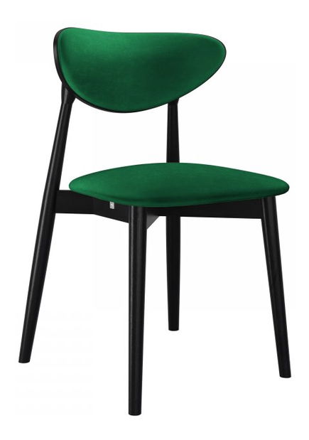 Jídelní židle KD 65 C (černá + smaragdová)