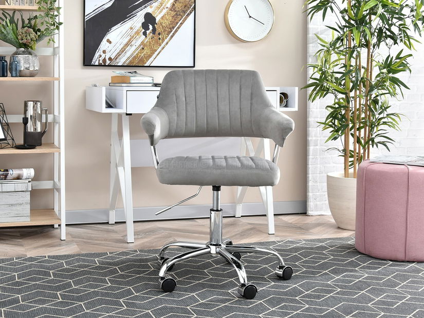 Židle Merylyn (šedá + chromová)