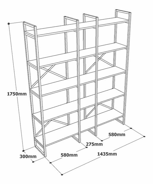 Regál Vega 5 (Borovice antlantic)