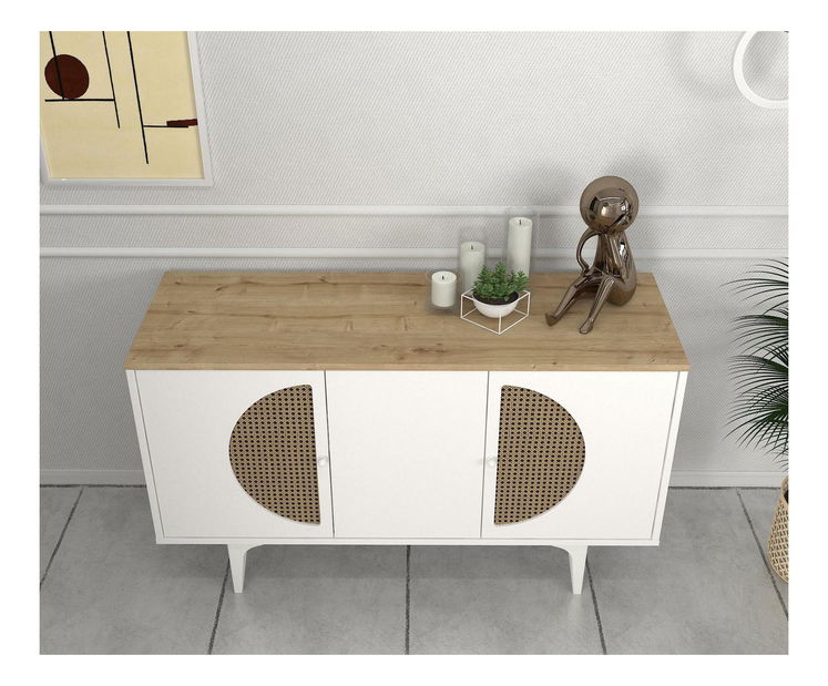 Skříňka Burinda 130 (dub bílý)