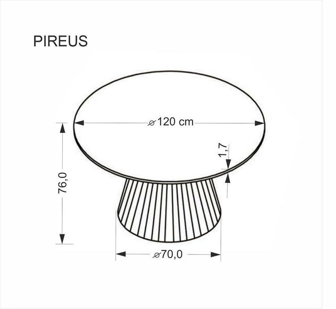 Jídelní stůl (pro 4 osoby) Pirus (travertin)