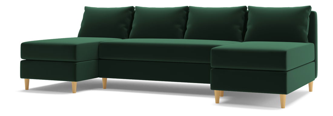 Rohová sedací souprava U Veron (zelená)