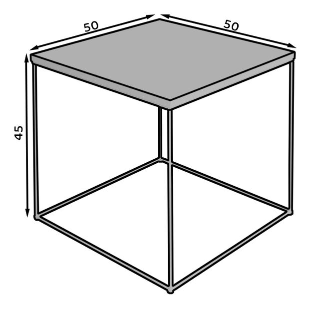 Konferenční stolek Elinas (zlatá + bílá)