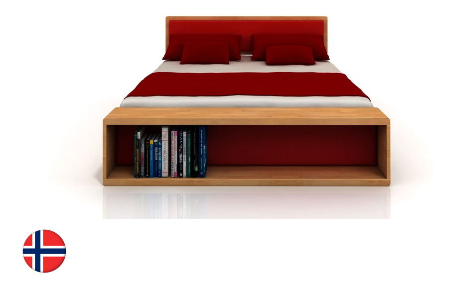 Manželská postel 200 cm Naturlig Invik (buk) (s roštem)