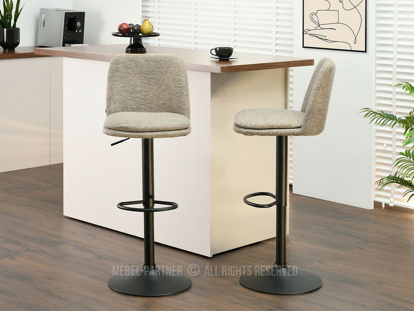 Barová židle Ravelianto (béžová + černá)